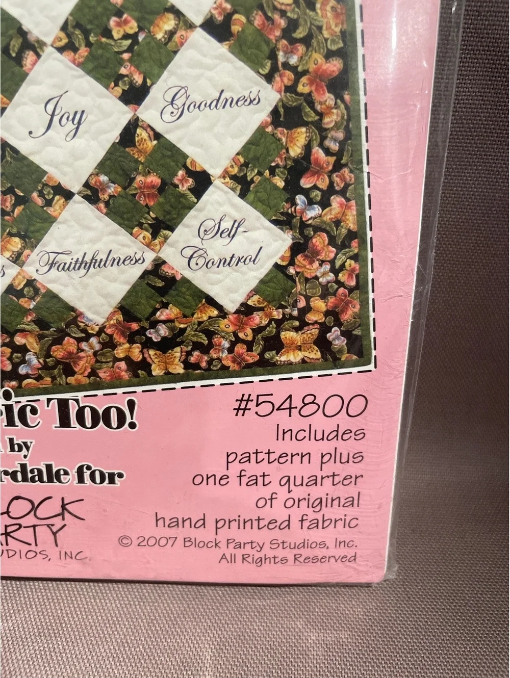 Fruit of the Spirit Quilt Pattern 54800 Block Party Studios Jeanne Coverdale NWT